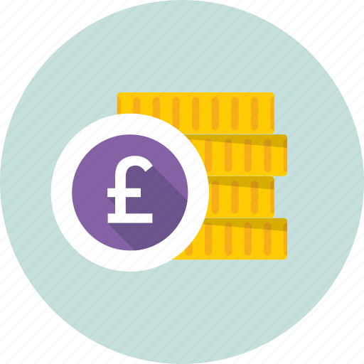 Coins, coins stack, currency coins, pound coins, saving icon - Download on Iconfinder