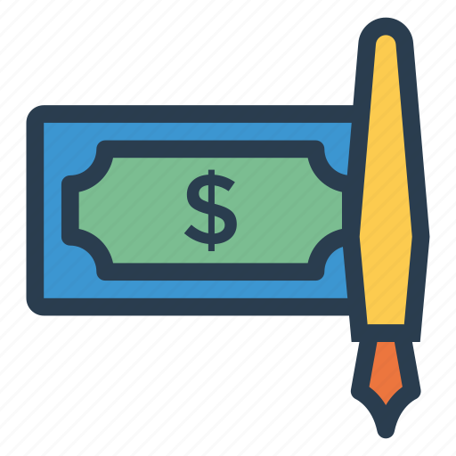 Bank, cash, currency, dollar, finance, money, pen icon - Download on Iconfinder