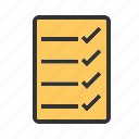 bulleted list, check, checklist, items, list, numbered list, tasks