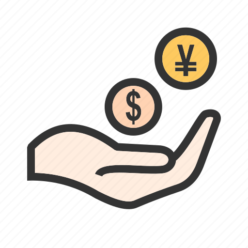 Cash, currency, dollar, hand, monetary help, money, yen icon - Download on Iconfinder