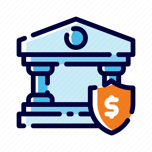 Bank insurance, bank protection, banking, banking security, business, finance, money icon - Download on Iconfinder