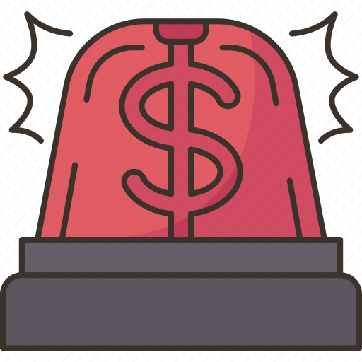 Financial, emergency, warning, money, crisis icon - Download on Iconfinder