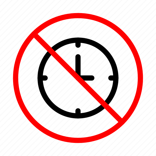 Banned, restricted, notallowed, time, clock icon - Download on Iconfinder