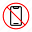 banned, restricted, stop, mobile, phone 