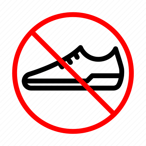 Restricted, notallowed, banned, shoe, footwear icon - Download on Iconfinder
