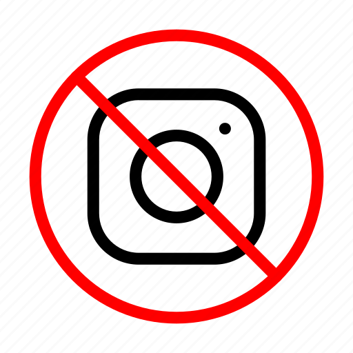 Stop, block, ban, camera, instagram icon - Download on Iconfinder