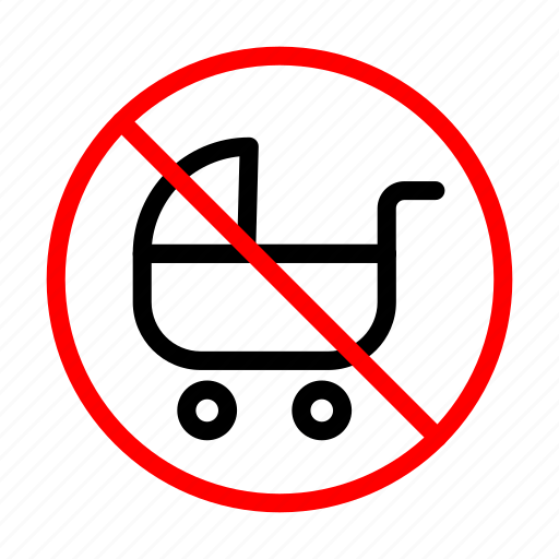 Stop, block, ban, carriage, pram icon - Download on Iconfinder