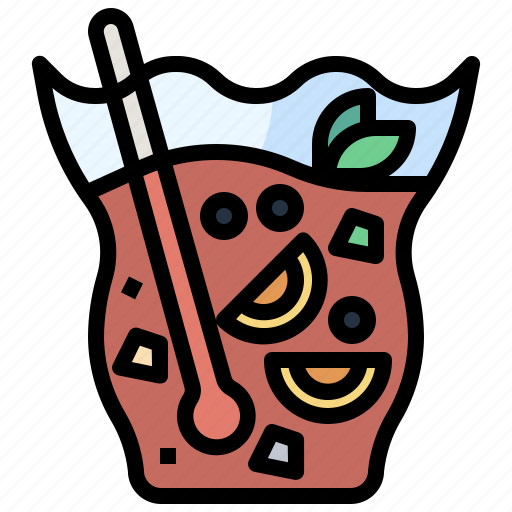 Alcoholic, drink, food, restaurant, sangria, spain, spanish icon - Download on Iconfinder