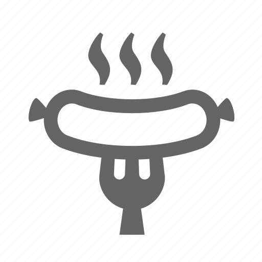Barbeque, food, fork, grill, hot, meat, sausage icon - Download on Iconfinder