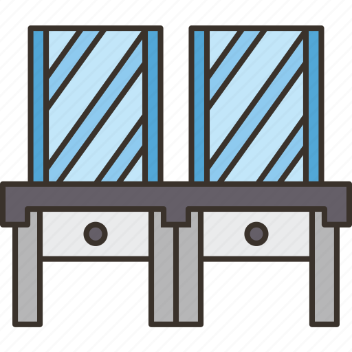 Mirror, barbershop, reflection, furniture, haircut icon - Download on Iconfinder
