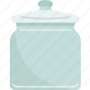 glass, jar, container, storage, lid