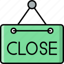 closed, sign, tag
