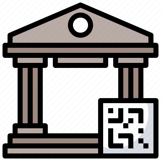 Banking, barcode, buildings, business, columns, finance, qr code icon - Download on Iconfinder