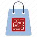 barcode, qr code, ecommerce, scanner, shopping bag