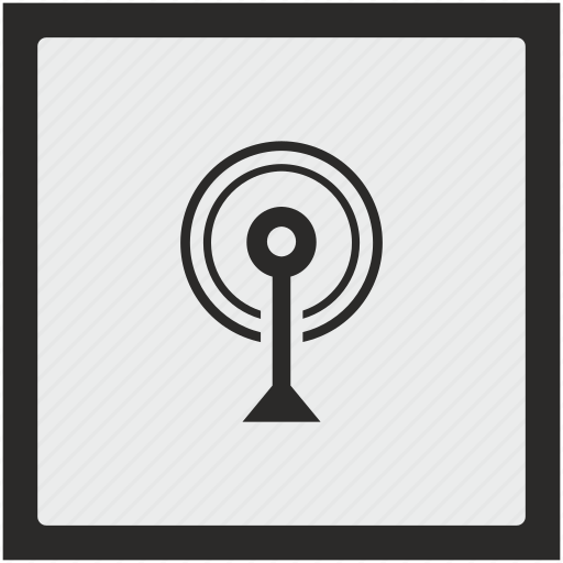 Antenna, function, radio, signal, square icon - Download on Iconfinder