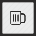 beer, cup, drink, function, square