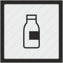 bottle, drink, function, milk, square