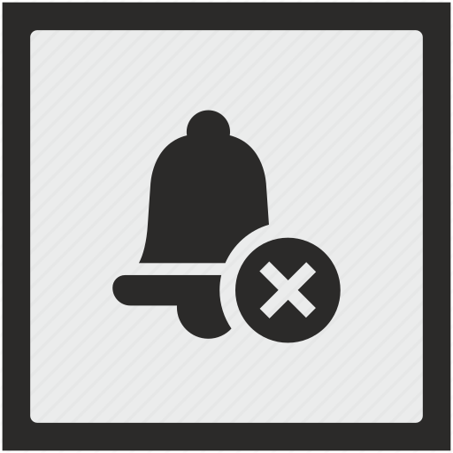 Alarm, bell, delete, function, ring, square, stop icon - Download on Iconfinder