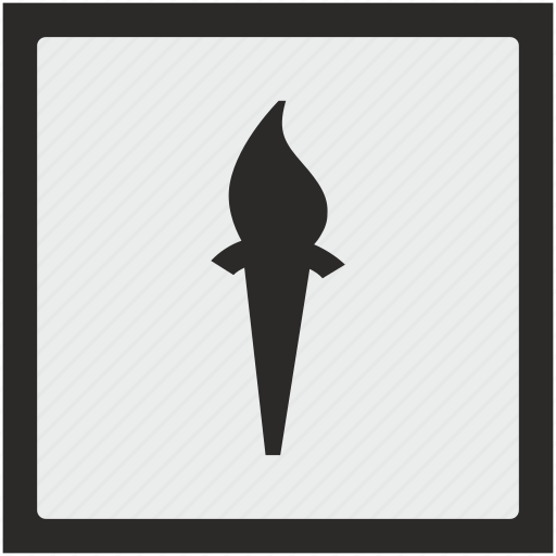 Fire, flame, function, light, square, torch icon - Download on Iconfinder