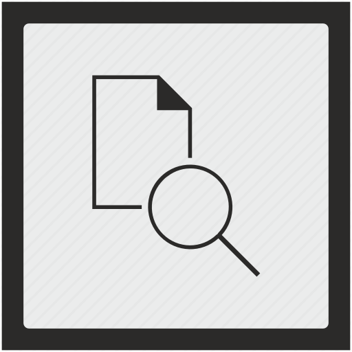 Document, file, find, function, search, square icon - Download on Iconfinder