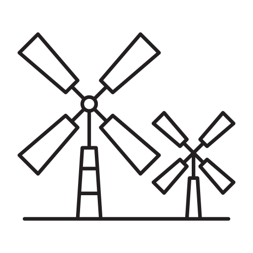 Wind turbine, wind energy, windmill, wind wheel, electricity icon - Free download