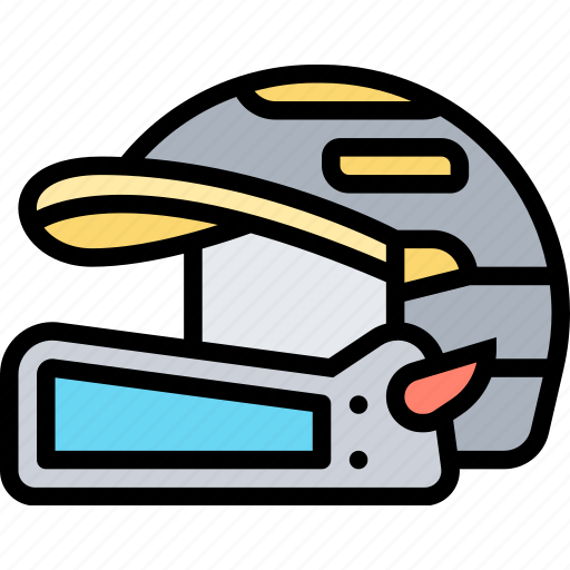 Helmet, batting, head, protection, athletic icon - Download on Iconfinder