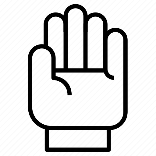 Hand, gesture, stop, fingers icon - Download on Iconfinder