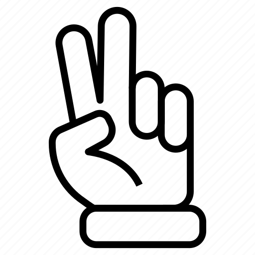 Hand, gesture, two, victory icon - Download on Iconfinder