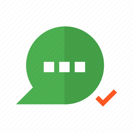 Chat, design, material, message, sent, text, valid icon - Download on Iconfinder