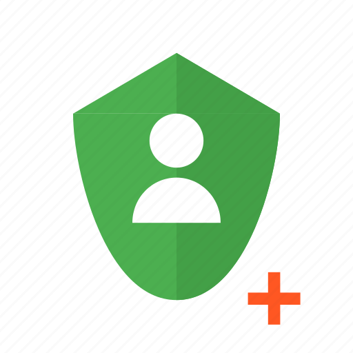 Add, design, material, secure, security, shield, user icon - Download on Iconfinder