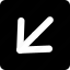 arrow, arrows, direction, down, left, pointer, rounded 