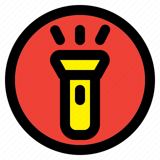 Flashlight, torch, electric light, light, lamp icon - Download on Iconfinder