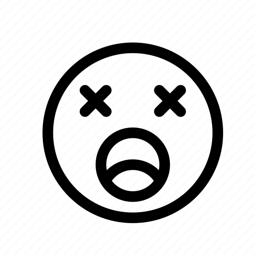 Astonished, dizzy, emoji, emoticon, exhausted, smiiley, tired icon - Download on Iconfinder