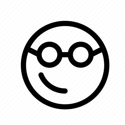 Emoji, emoticon, glasses, nerd, reading, smart, smiiley icon - Download on Iconfinder