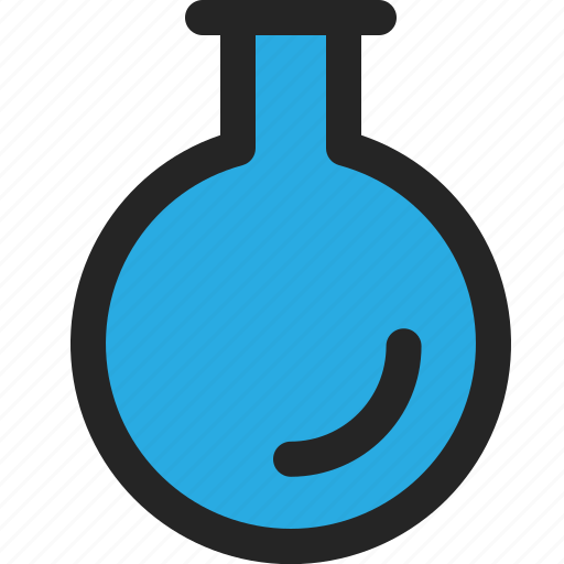 Round, bottom, flask, grass, science, lab, chemistry icon - Download on Iconfinder