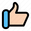 thumbs up, thumb, like, hand, gesture, communication, rate, feedback, rating