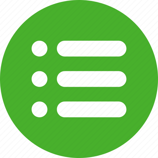 Bullet, green, justified, list, menu, options icon - Download on Iconfinder