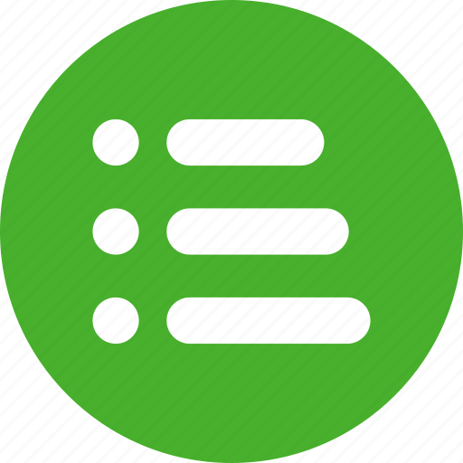 Bullet, green, justified, list, menu, options icon - Download on Iconfinder