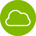 circle, cloud, data, data base, database, forecast, green