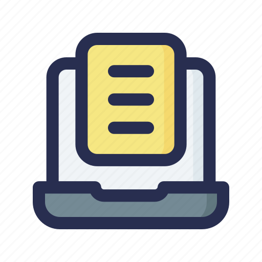 Note, laptop, device, compuer, paper icon - Download on Iconfinder