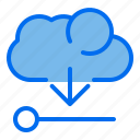 cloud, data, download, server