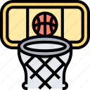 basketball, hoop, throw, ball, net