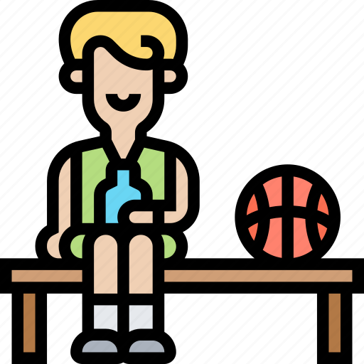 Bench, basketball, sidelines, player, athlete icon - Download on Iconfinder