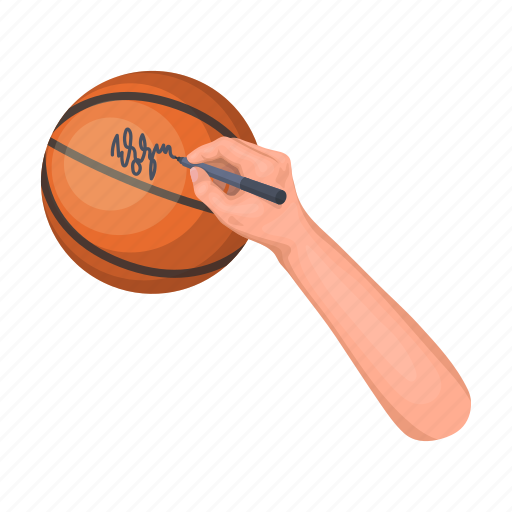 Autograph, ball, basketball, gesture, hand, pen, player icon - Download on Iconfinder