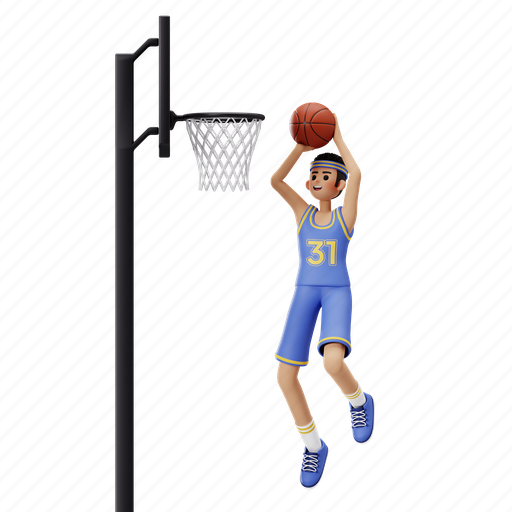 Basket, basketball player, basketball, player, sport, athlete, person 3D illustration - Download on Iconfinder