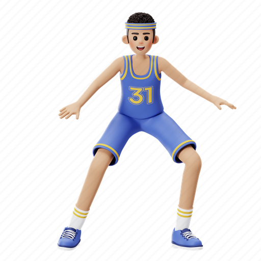 Basketball player, basketball, player, sport, athlete, man, person 3D illustration - Download on Iconfinder
