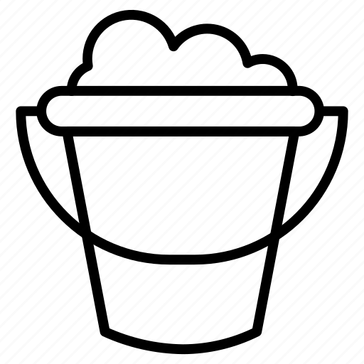 Bucket, wash, cleaning, bubbles icon - Download on Iconfinder