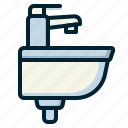 sink, faucet, washbasin, tap