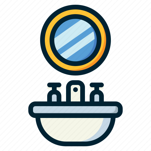 Sink, mirror, reflection, washbasin icon - Download on Iconfinder