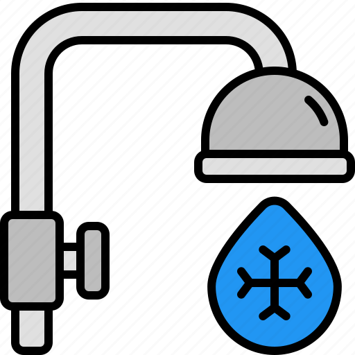 Cold, water, showerhead, shower, bathroom, restroom, toilet icon - Download on Iconfinder
